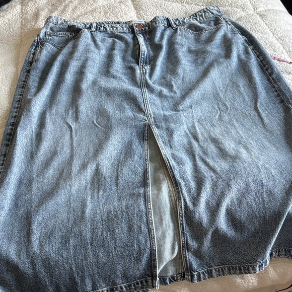 Lane Bryant Blue Denim Maxi Skirt - Picture 1 of 4